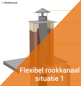 Opbouw schoorsteen flexibel kanaal